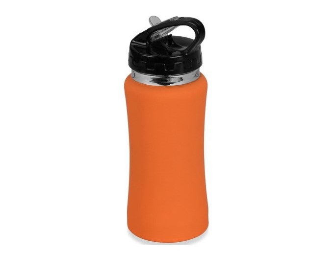 Бутылка спортивная из стали оранжевая